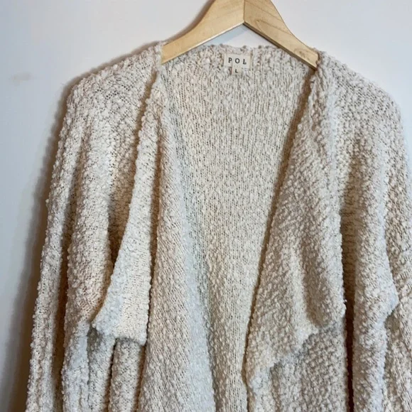 Pol oversized open front cream cardigan - Picture 4 of 5